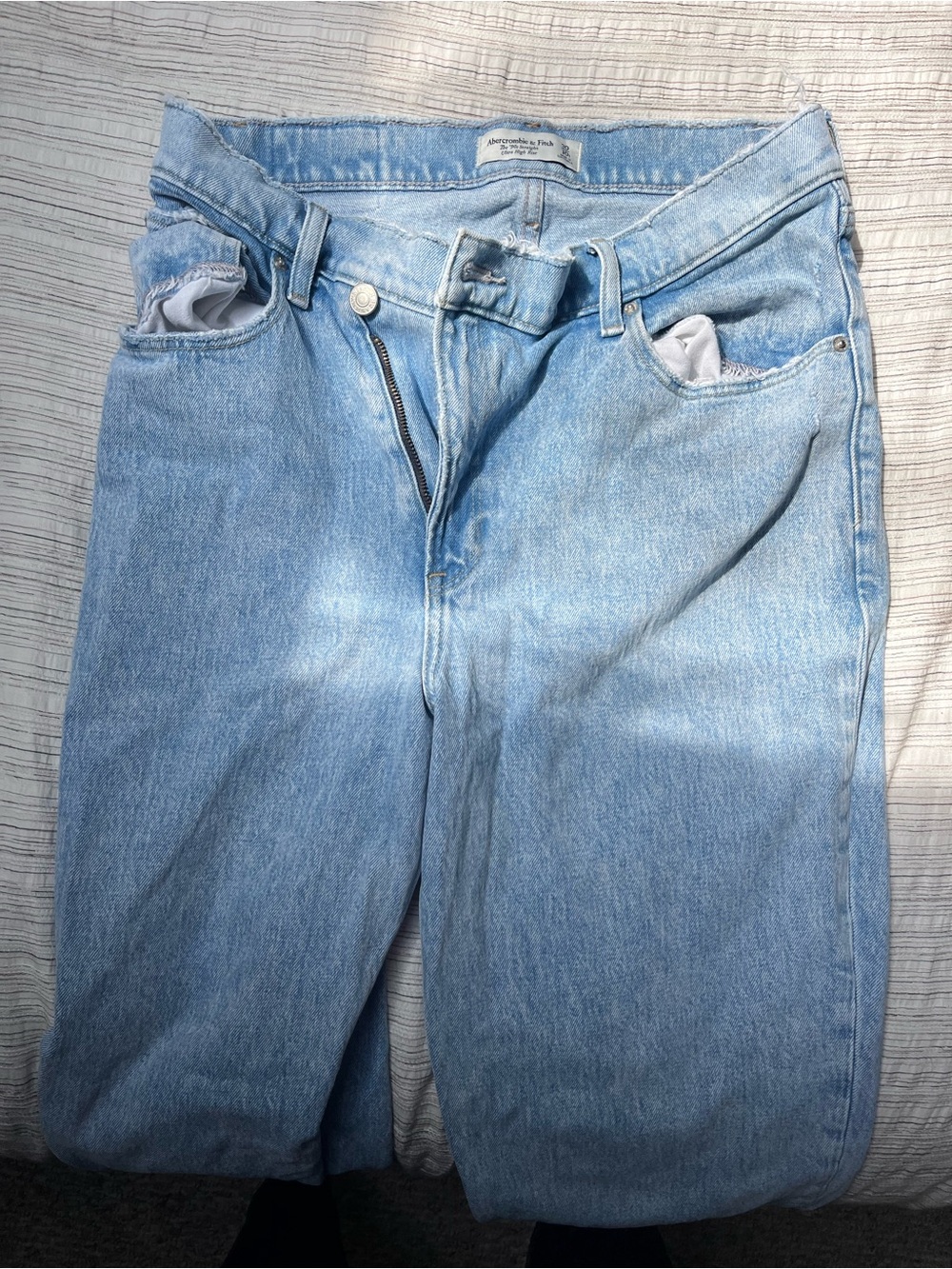 Abercrombie & Fitch Light Blue Straight Leg Jeans